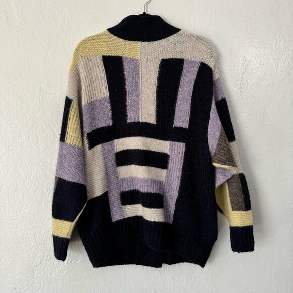 Closed Colorblocked Alpaca Wool Blend Oversized Cardigan - Picture 4 of 16